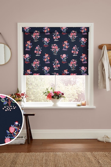 Cath Kidston Navy Blue Kingdom Posey Made to Measure Roller Blind