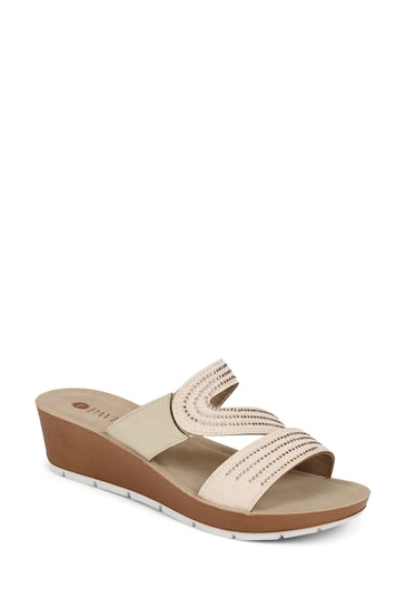 Pavers Low Wedges Mules Sandals