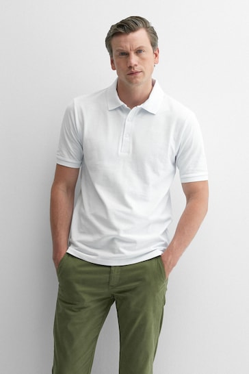 Oliver Sweeney Pique Cotton White Polo Shirt