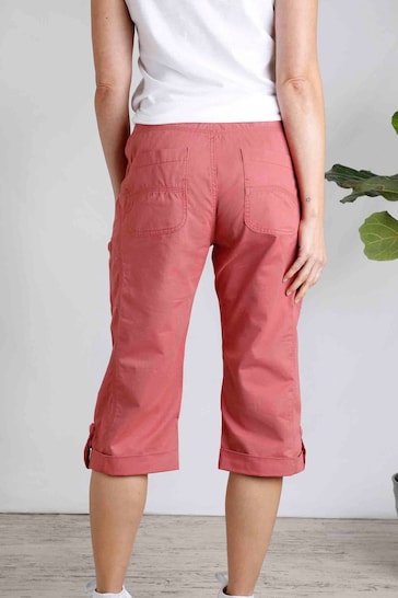 Weird Fish Pink Salena Organic 3/4 Length Trousers