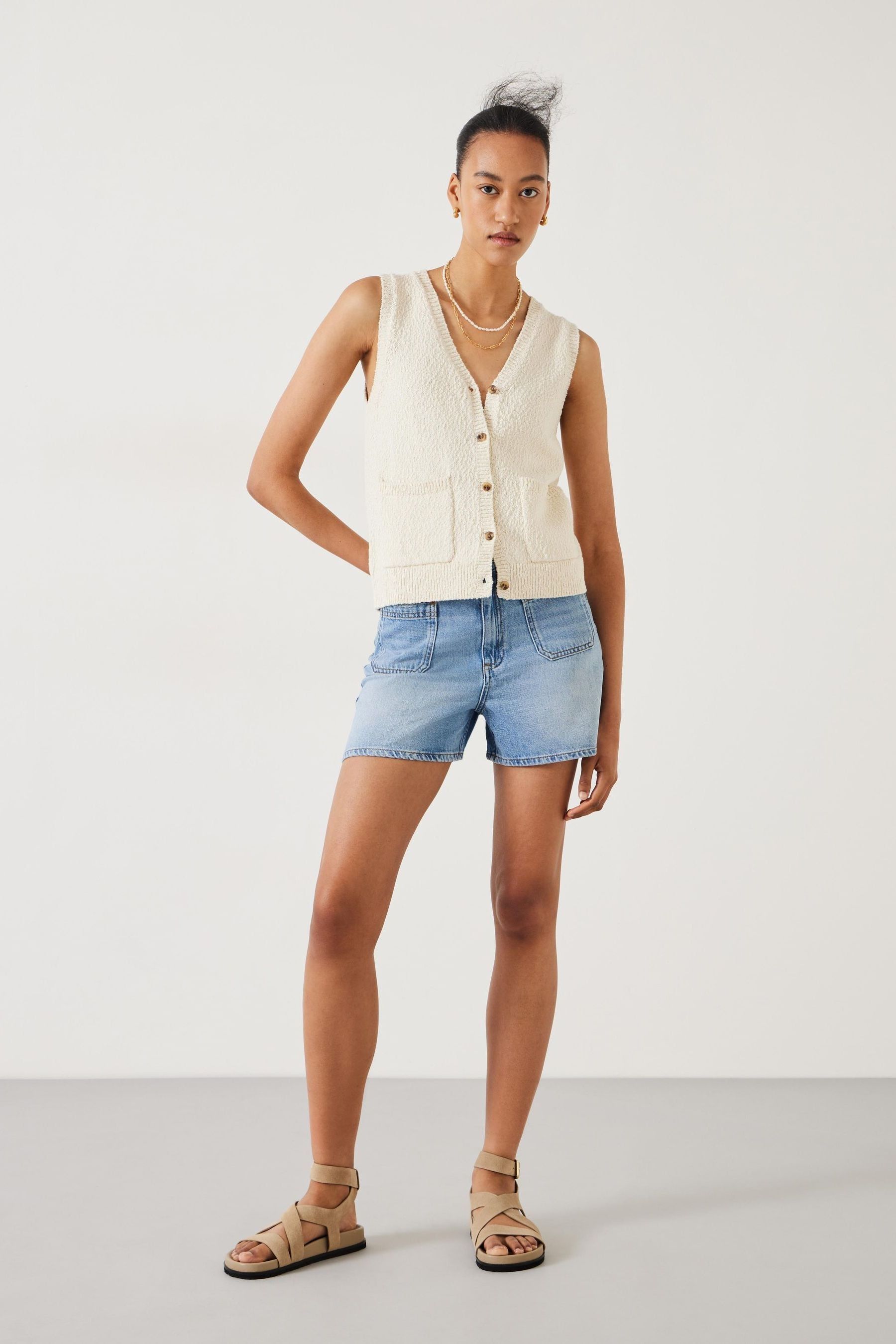 Hush long denim shorts sale