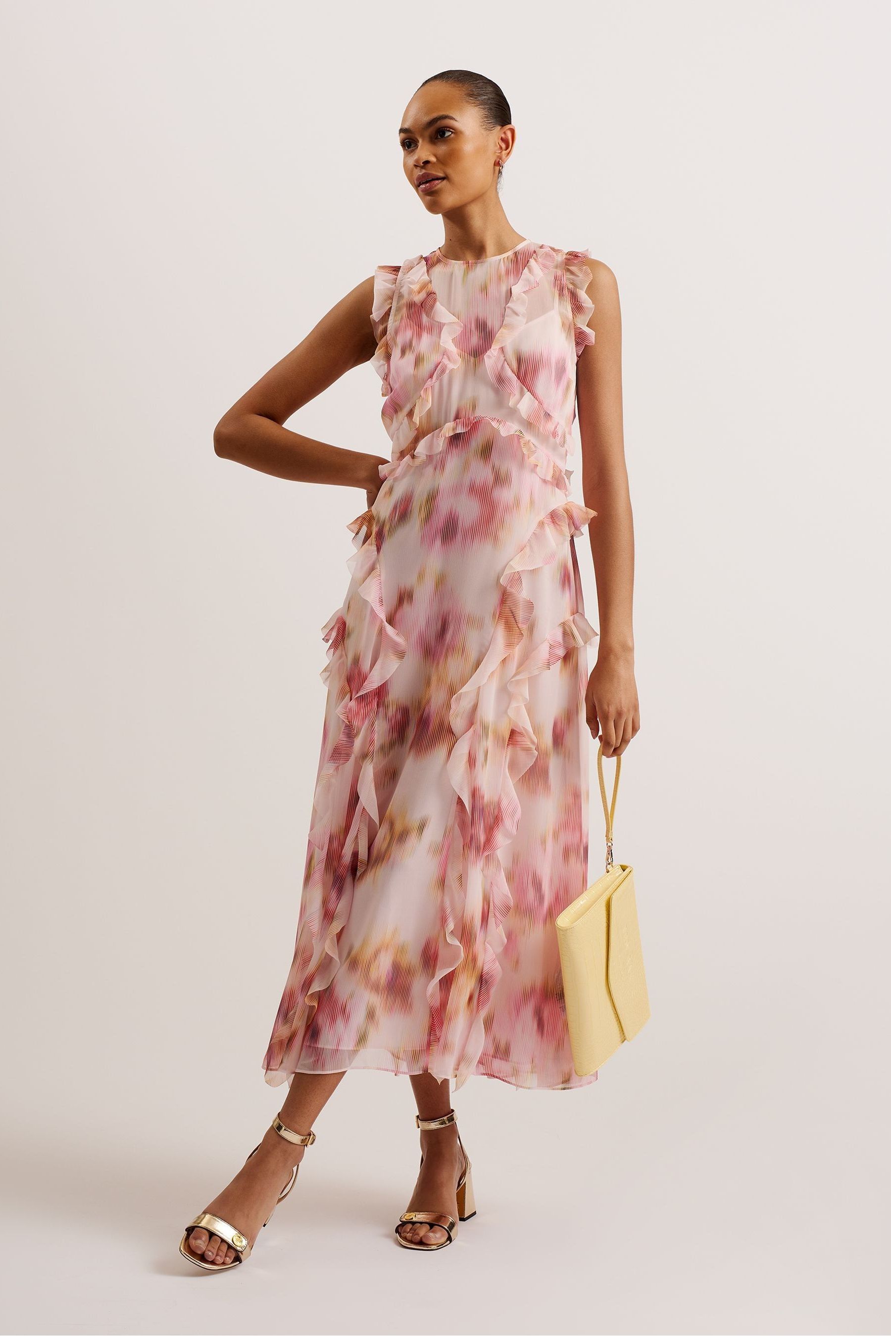 Ted baker pink ruffle bag online