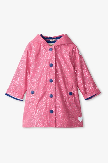 Hatley Pink Glitter Hearts Splash Jacket