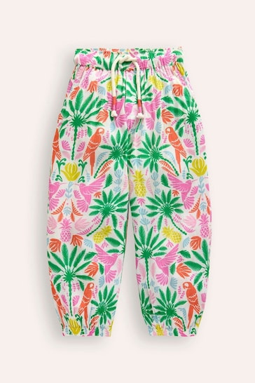 Boden Green Rainbow Palm Tapered Holiday Trousers