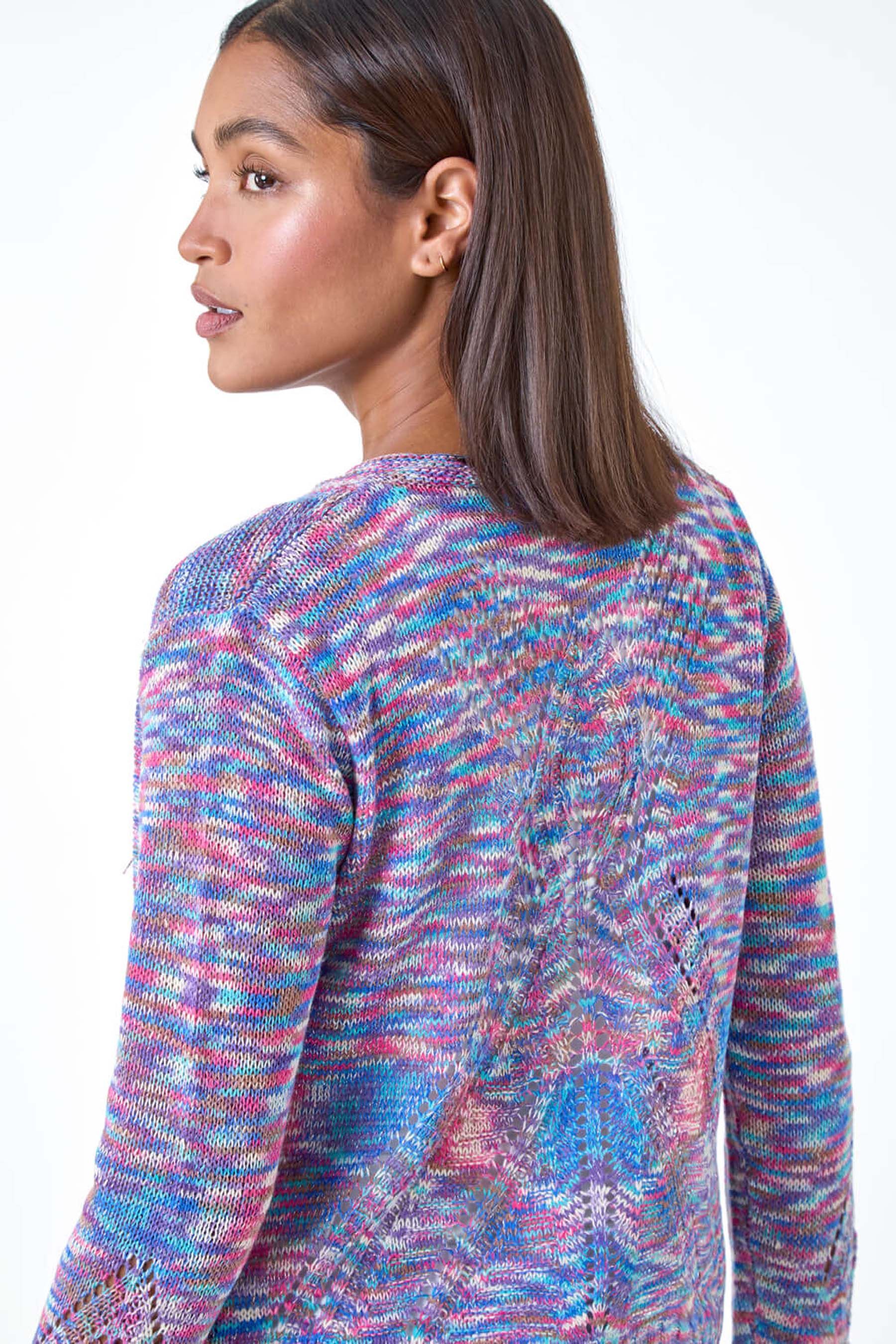 Buy Roman Purple Fringe Detail Waterfall Cardigan from the Next UK online shop