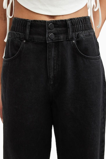 AllSaints Black Hailey Fray Jeans