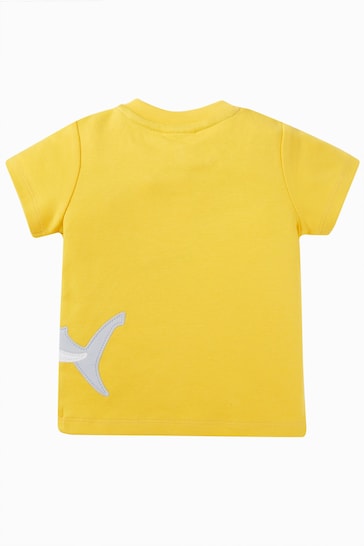 Frugi Yellow Shark Applique T-Shirt