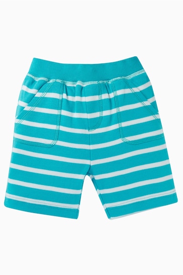 Frugi Light Blue Striped Shorts