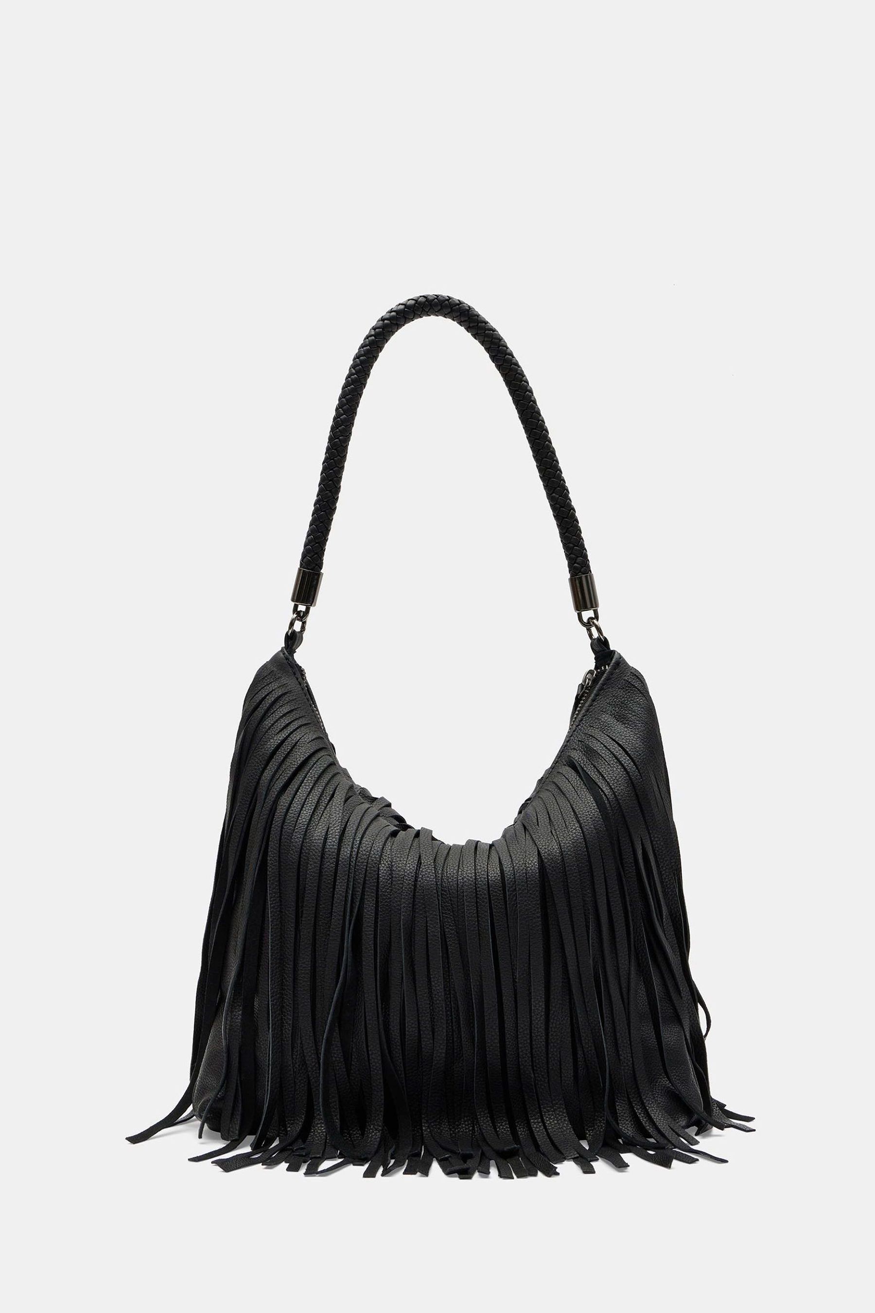 Buy Hush Black Anderson Fringe Shoulder Bag from the Next UK online shop