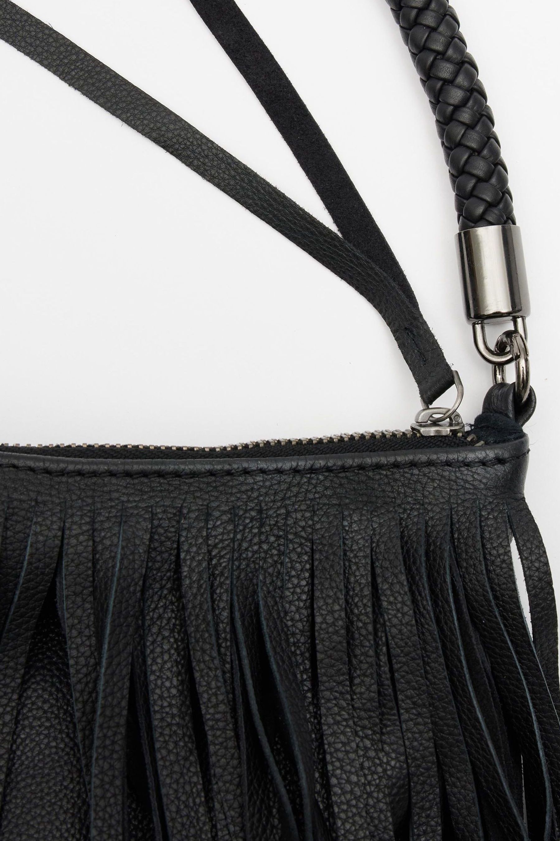 Black fringe crossbody outlet