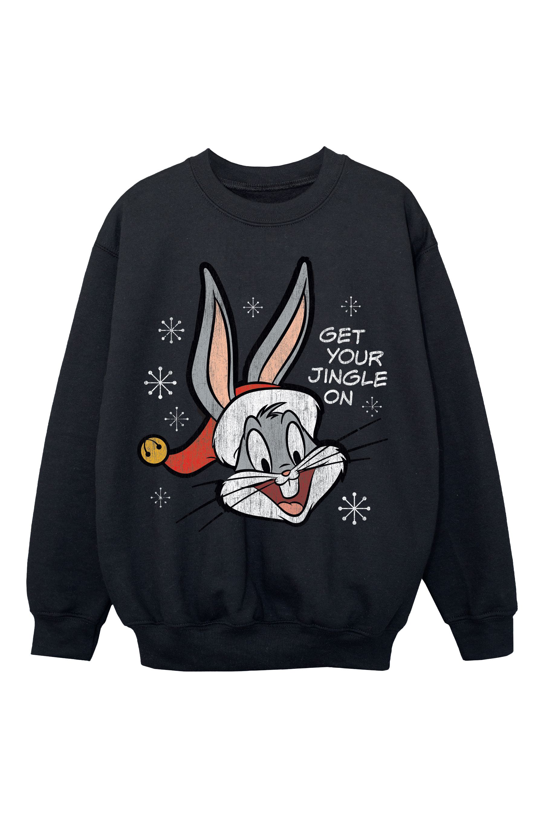 Brands In Black Looney Tunes Bugs Bunny Christmas Boys 100 Cottton Sweatshirt