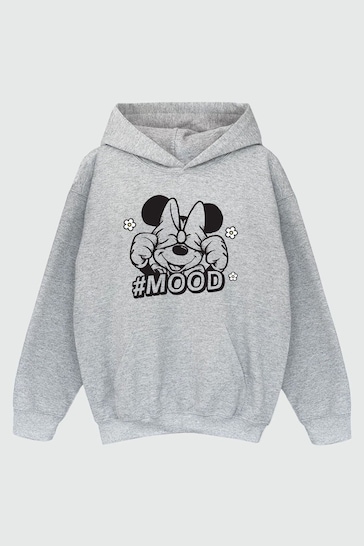 Brands In Grey Girls Minnie Mouse Three Faces Disney Hoodie