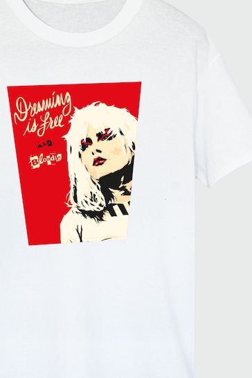 Brands In White Blondie Dreaming Is Free Women Boyfriend Fit T-Shirt