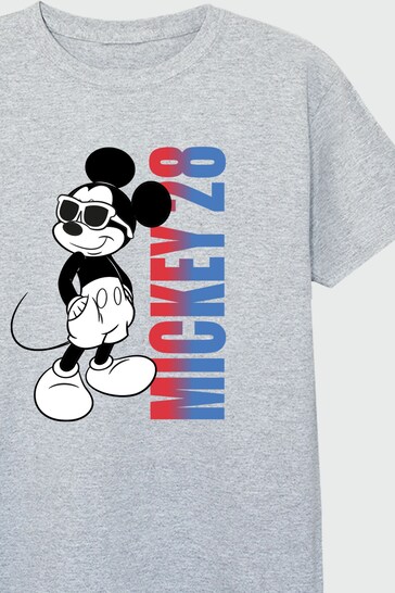 Brands In Grey Boys Mickey Mouse Gradient Mickey Heather Disney T-Shirt