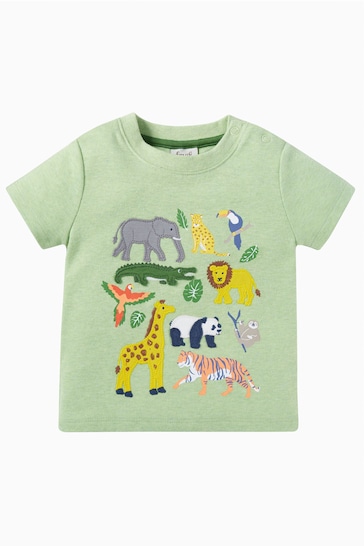 Frugi Green Animal Print T-Shirt