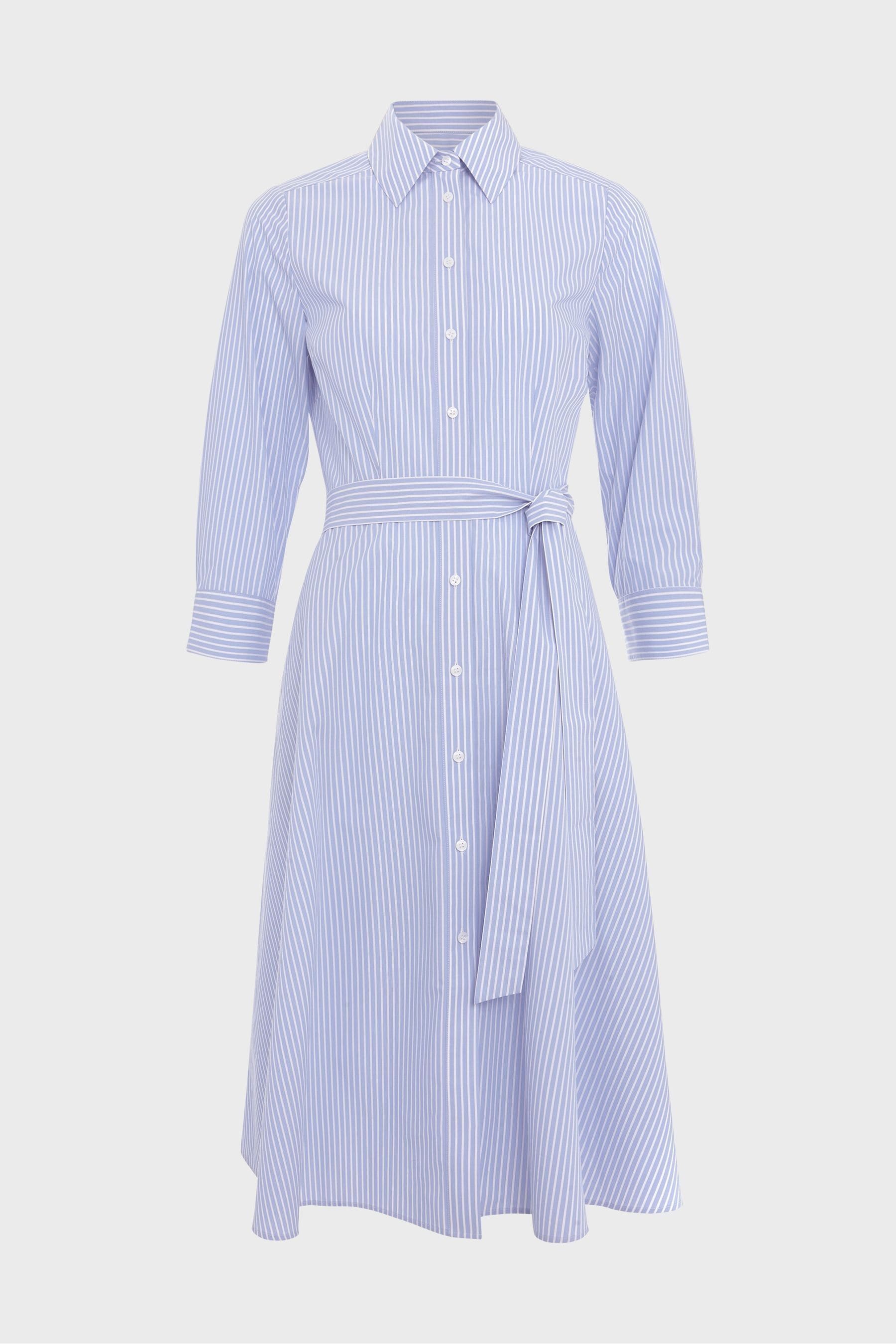 Hobbs blue and white striped dress shop