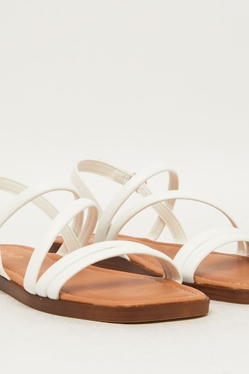 Schuh Tiffany Strappy White Sandals