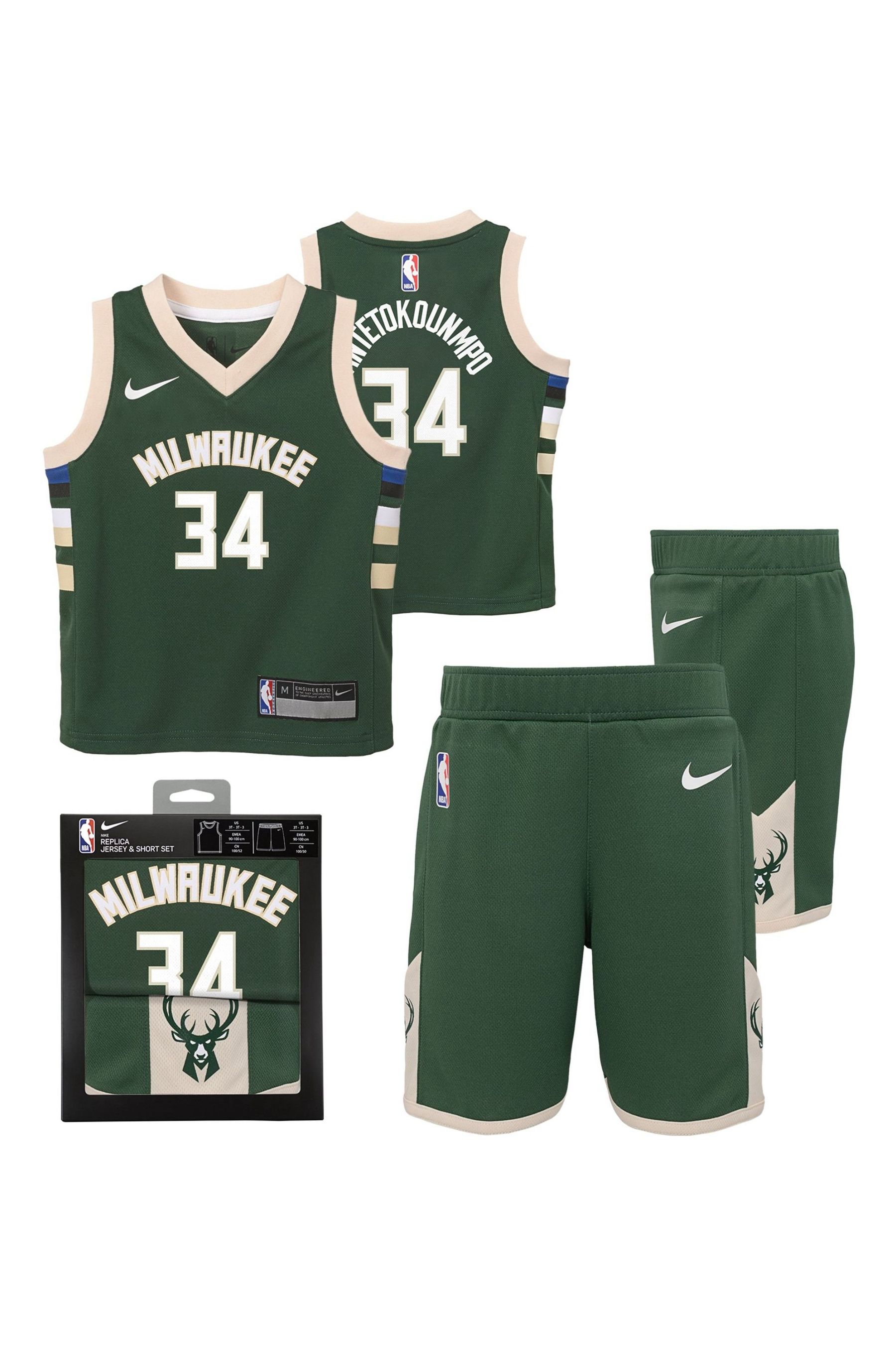 Buy Fanatics Green Milwaukee Bucks Replica Icon Box Set Giannis Antetokounmpo Toddler Jersey from the Next UK online shop