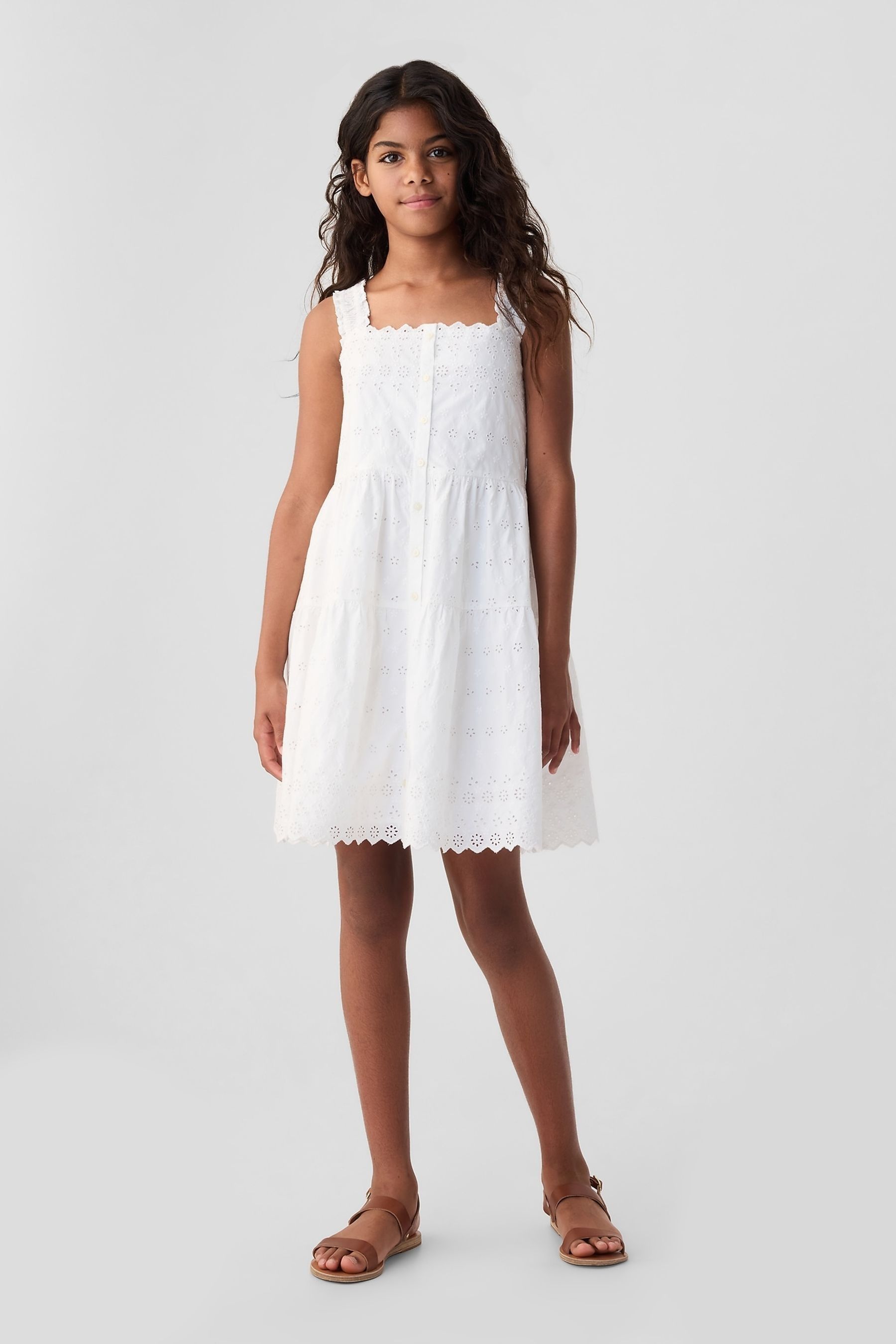 Buy Gap White DOEN Eyelet Dress Kids from the Next UK online shop
