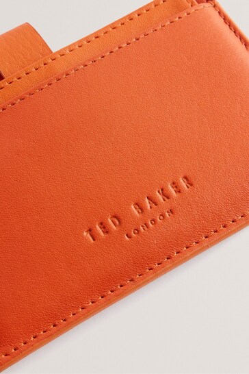 Ted Baker Orange Cody Block Leather Card Holder