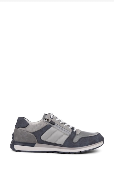 Pavers Grey Lace-Up Trainers