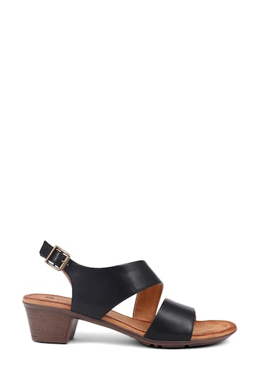 Pavers Black Pavers Block Heeled Sandals