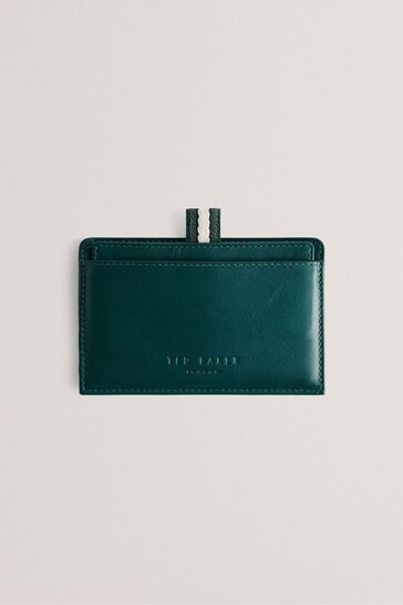 Ted Baker Green Grayden Glasgow Stripe Pull Out Leather Card Holder