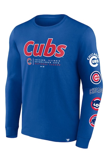 Fanatics Blue MLB Chicago Cubs Fundamental Long Sleeve T-Shirt