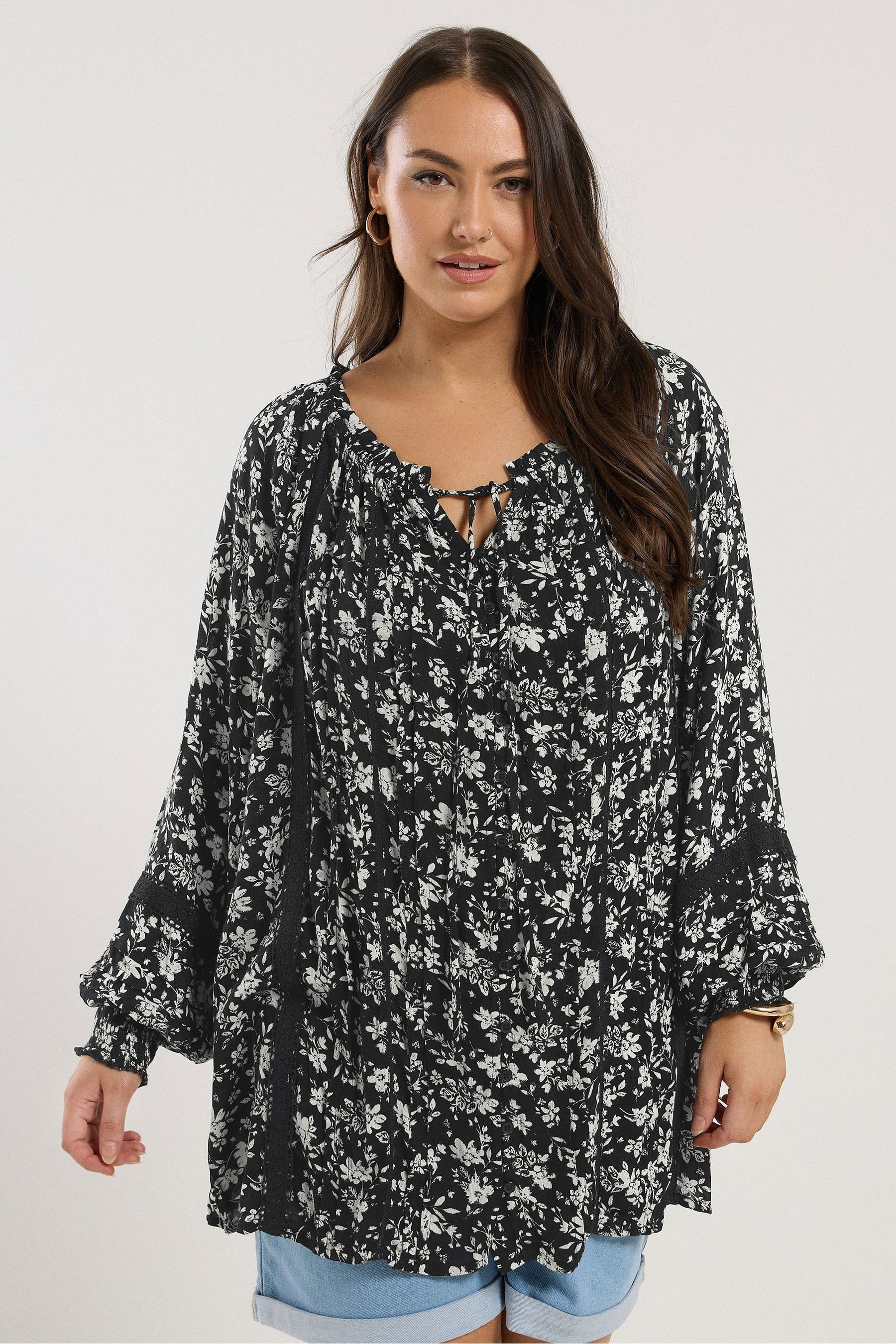 Black boho shirt 2025