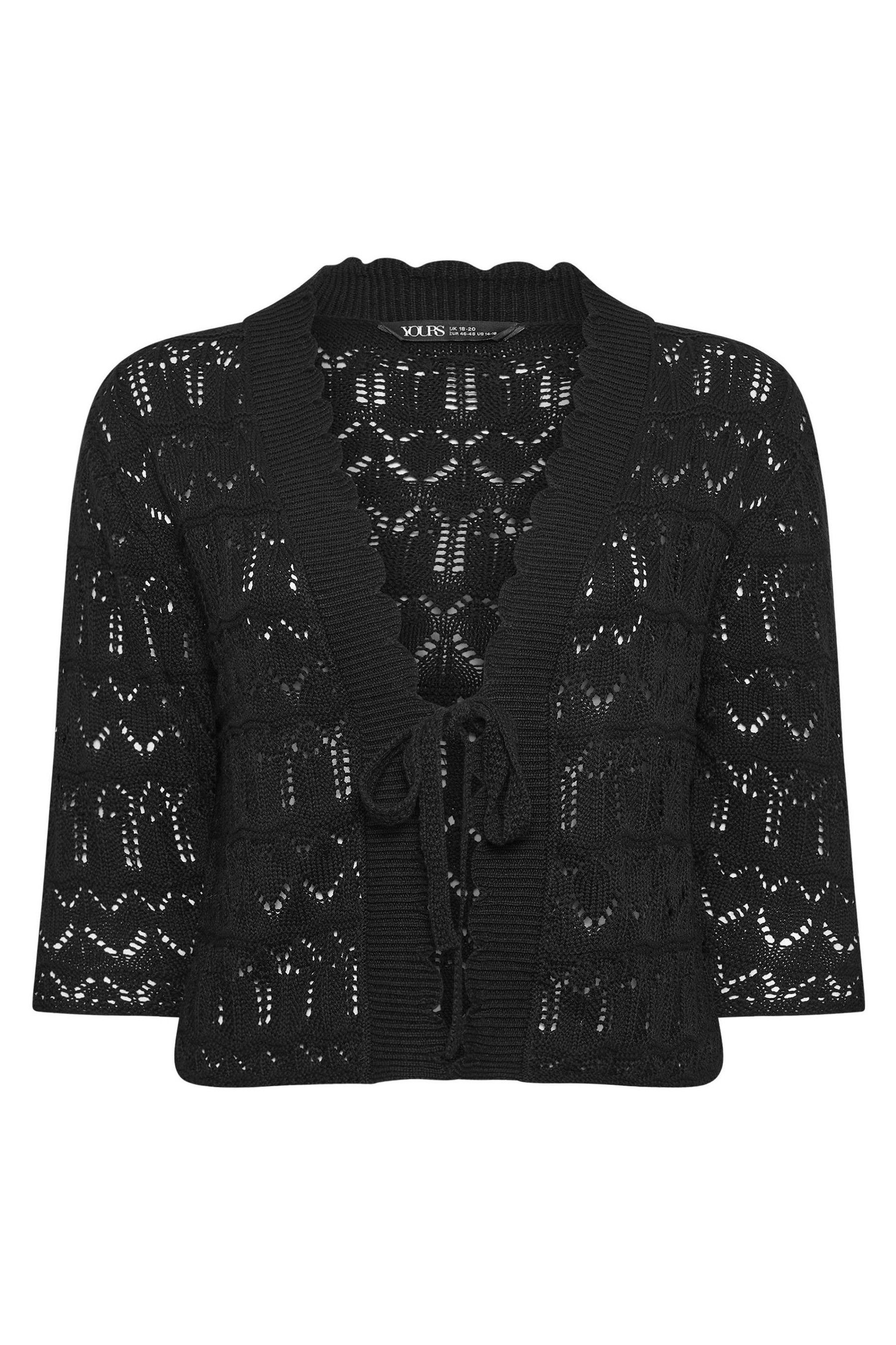 Black tie front shrug best sale