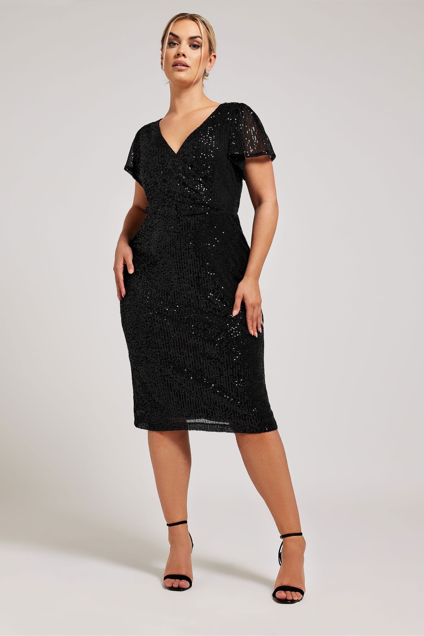 Black sequin shift dress uk deals