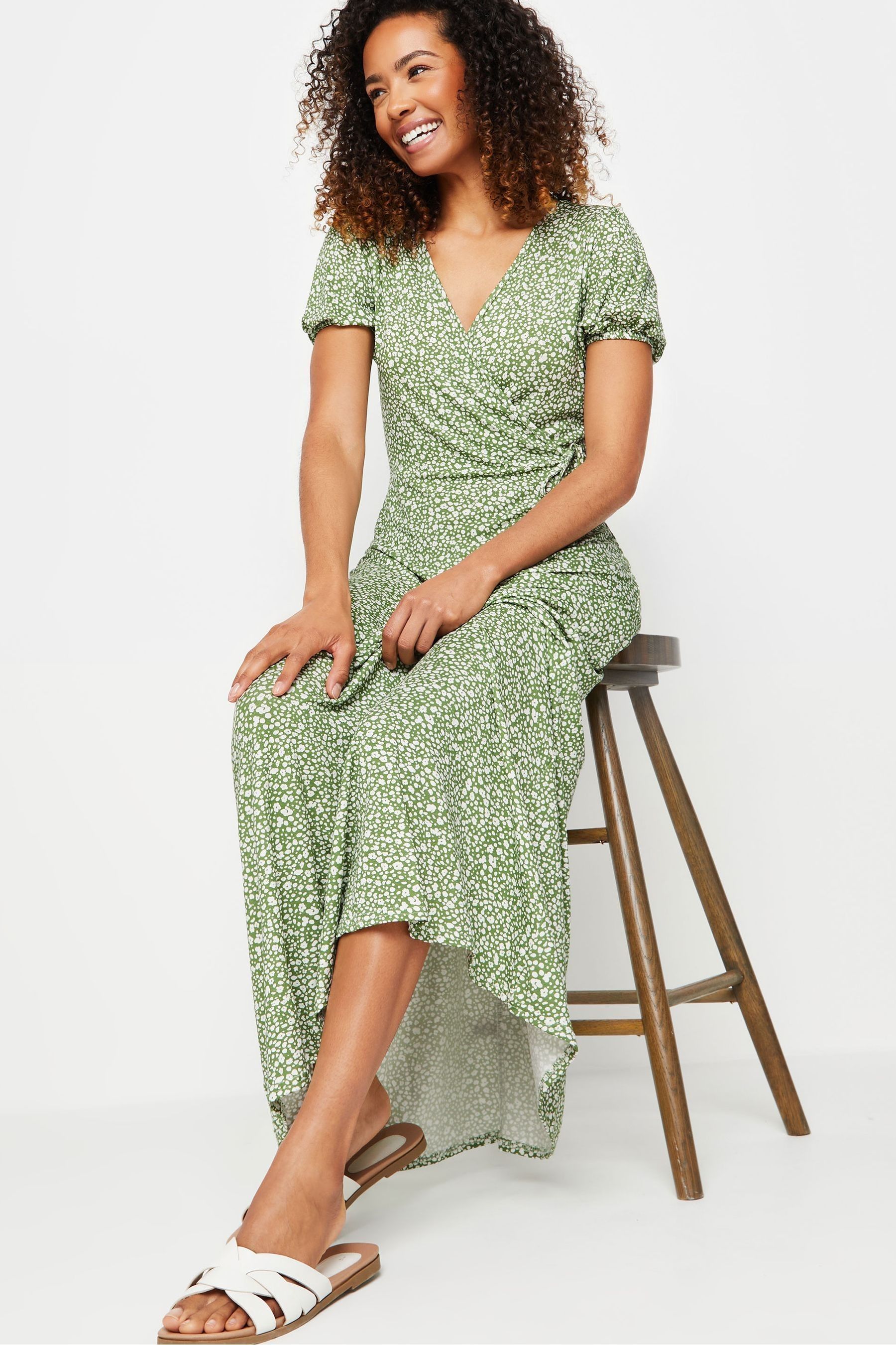 Buy M Co Green Ditsy Print Maxi Dress from the Next UK online shop