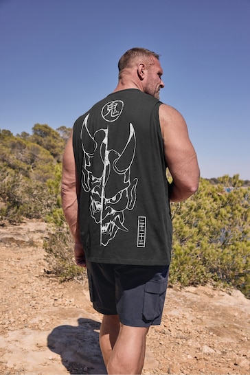 BadRhino Big & Tall Black Samarai Muscle Vest