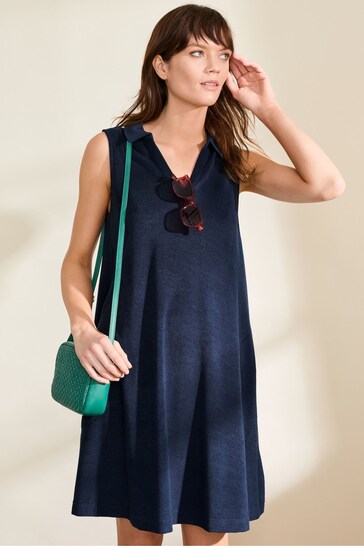 Seasalt Cornwall Blue Pentas Terry Towelling Dress