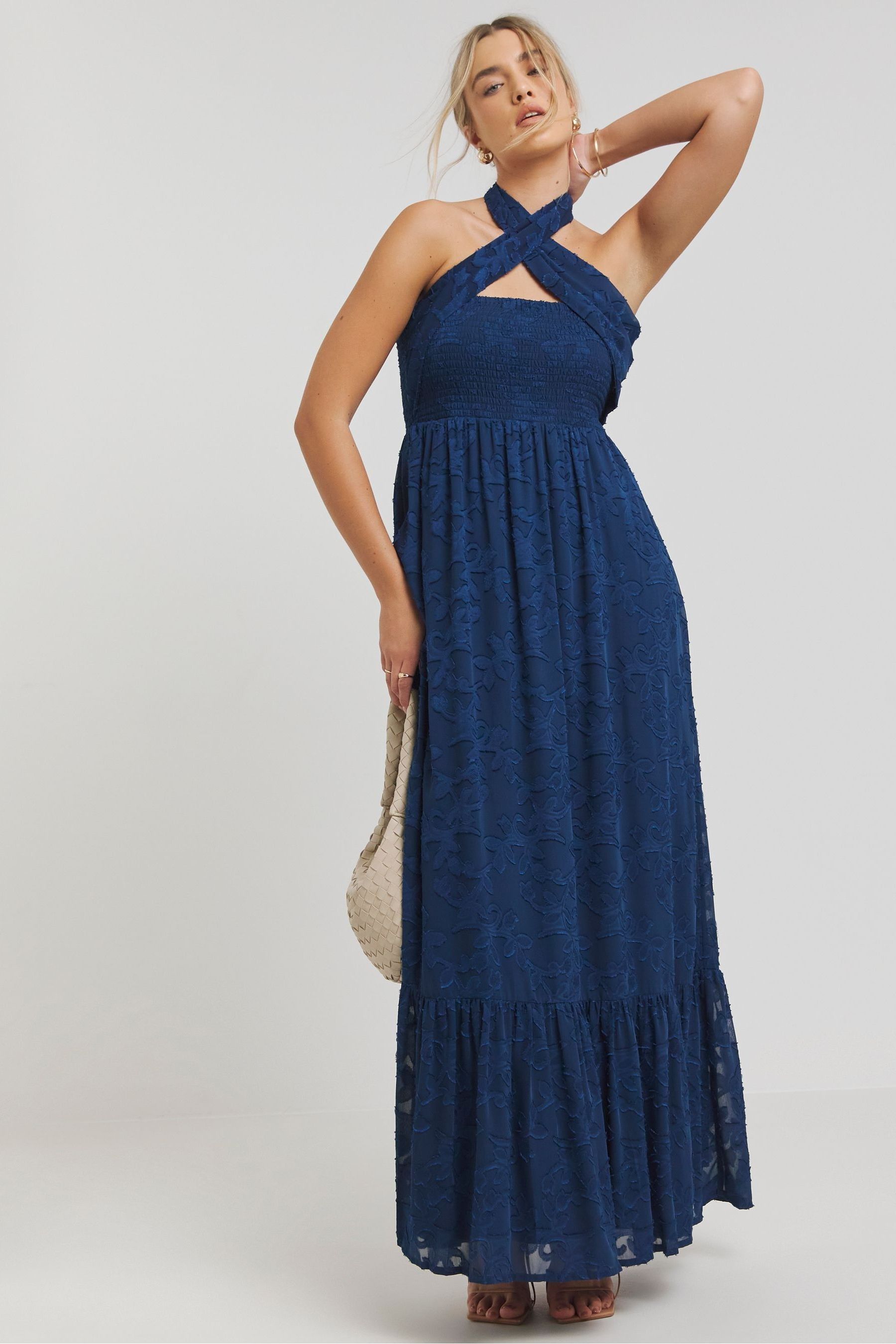 Simply be navy dress hot sale