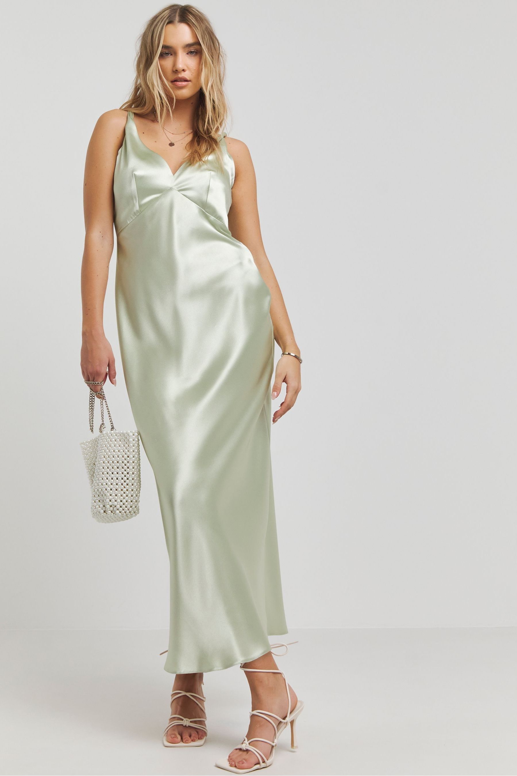 Green cami slip dress clearance