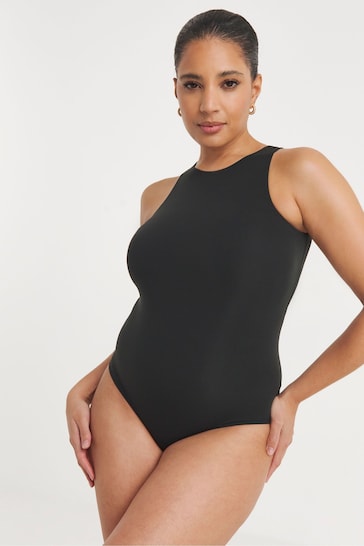 Simply Be Black & Nude Magisculpt Smoothing Racer Bodysuit 2 Pack