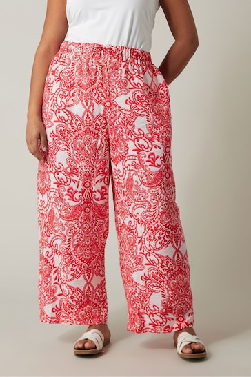 Print Wide Leg Trousers