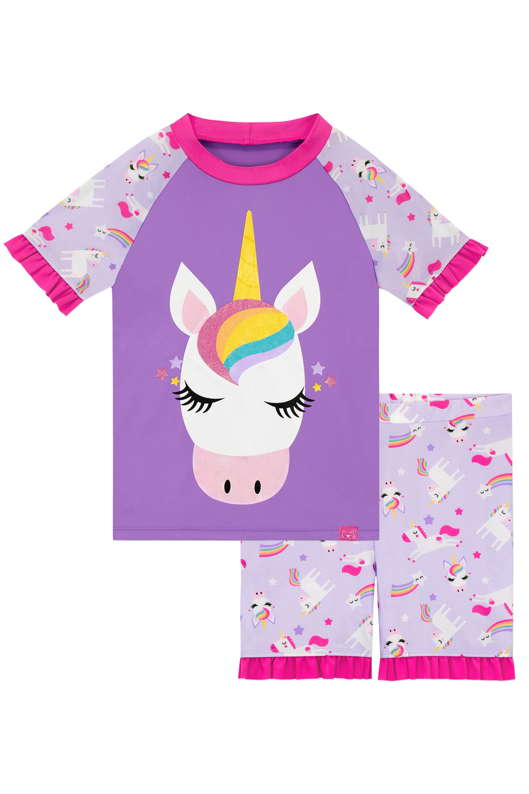 Borsa Da Bagno Harry Bear Fenicottero Rosa - Sacca Per Piscina Con Tasca Zip E Spalline Imbottite, Personalizzabile - 3