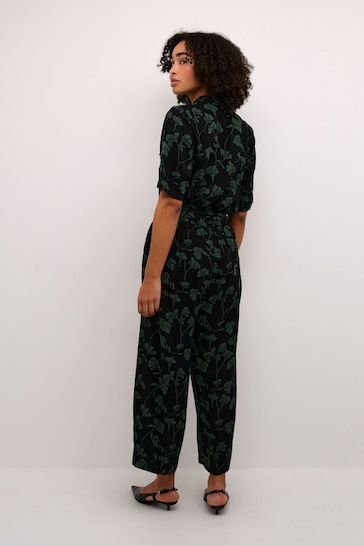 Kaffe Ruthie Half Sleeve Cropped Black Jumpsuit