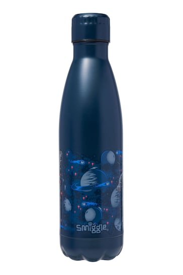 Smiggle Blue Epic Adventures Wonder Insulated Steel Drink Bottle 500Ml