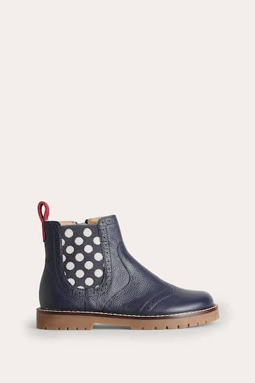 Boden Blue Leather Chelsea Boots