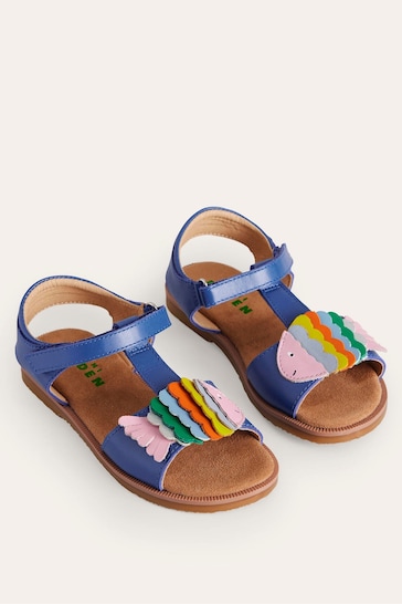 Boden Blue Fun Leather Sandals