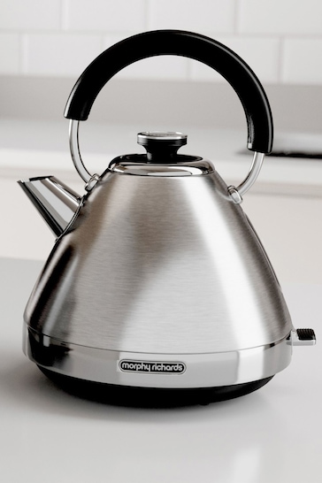 Morphy Richards Brushed Silver Venture Pyramid Kettle