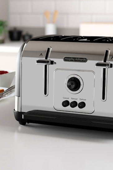Morphy Richards Black Venture 4 Slice Toaster