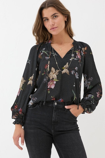 FatFace Black Lil Moonlit Blouse