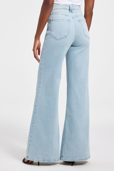 Good American Blue Good Waist Palazzo Jeans