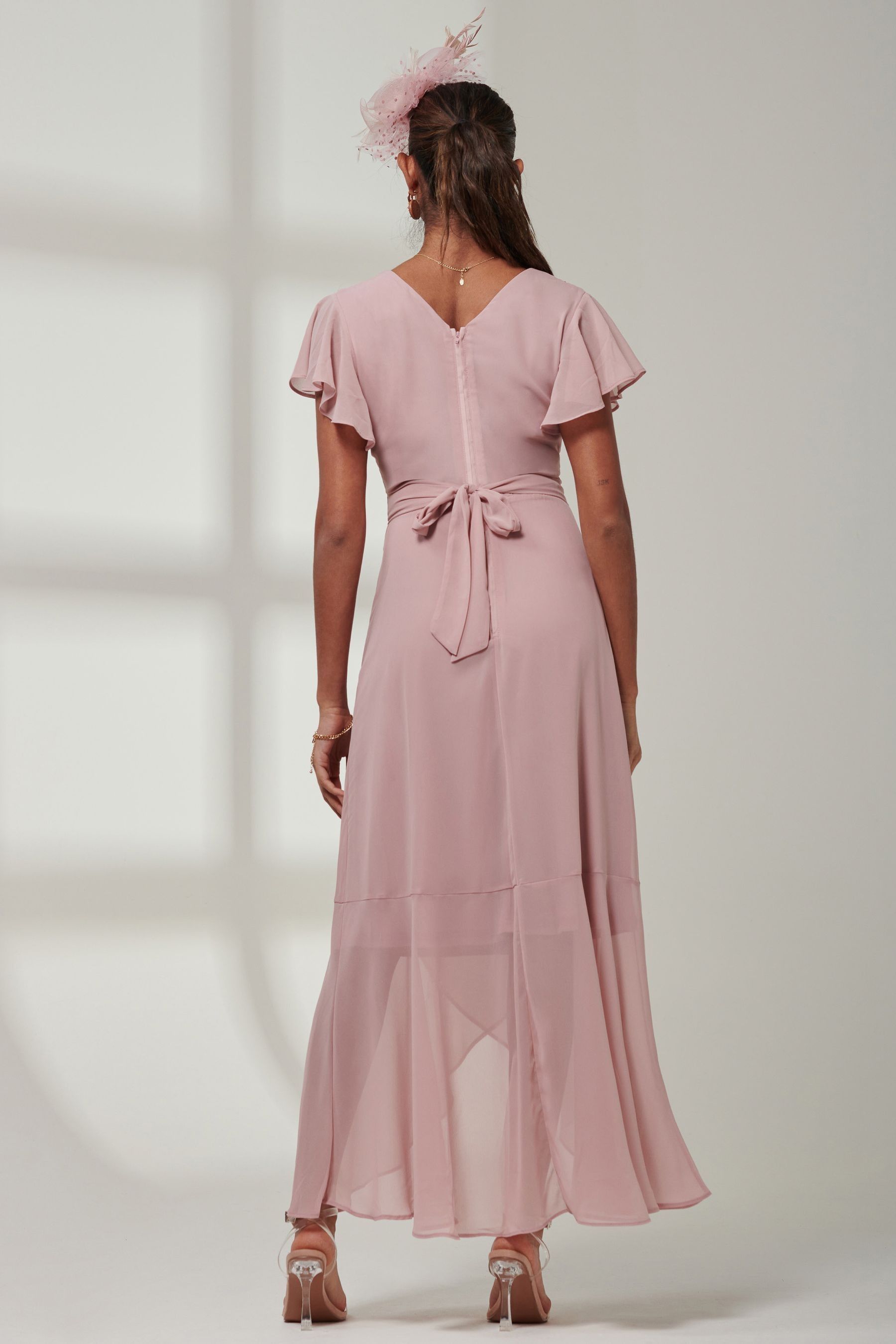 Chiffon frill dress outlet