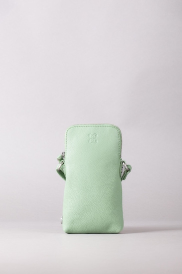 Lakeland Leather Green Coniston Leather Cross-Body Phone Pouch