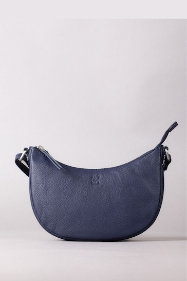 Lakeland Leather Blue Coniston Crescent Cross-Body Bag